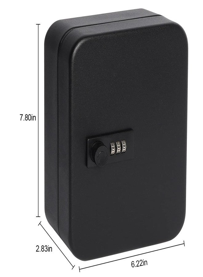 Decaller Secure Key Box with Combination Lock, Decaller Key Cabinet Wall Mount Lock Box with 20 Hooks, 7 4/5" x 6 1/5" x 2 4/5" - Image 3